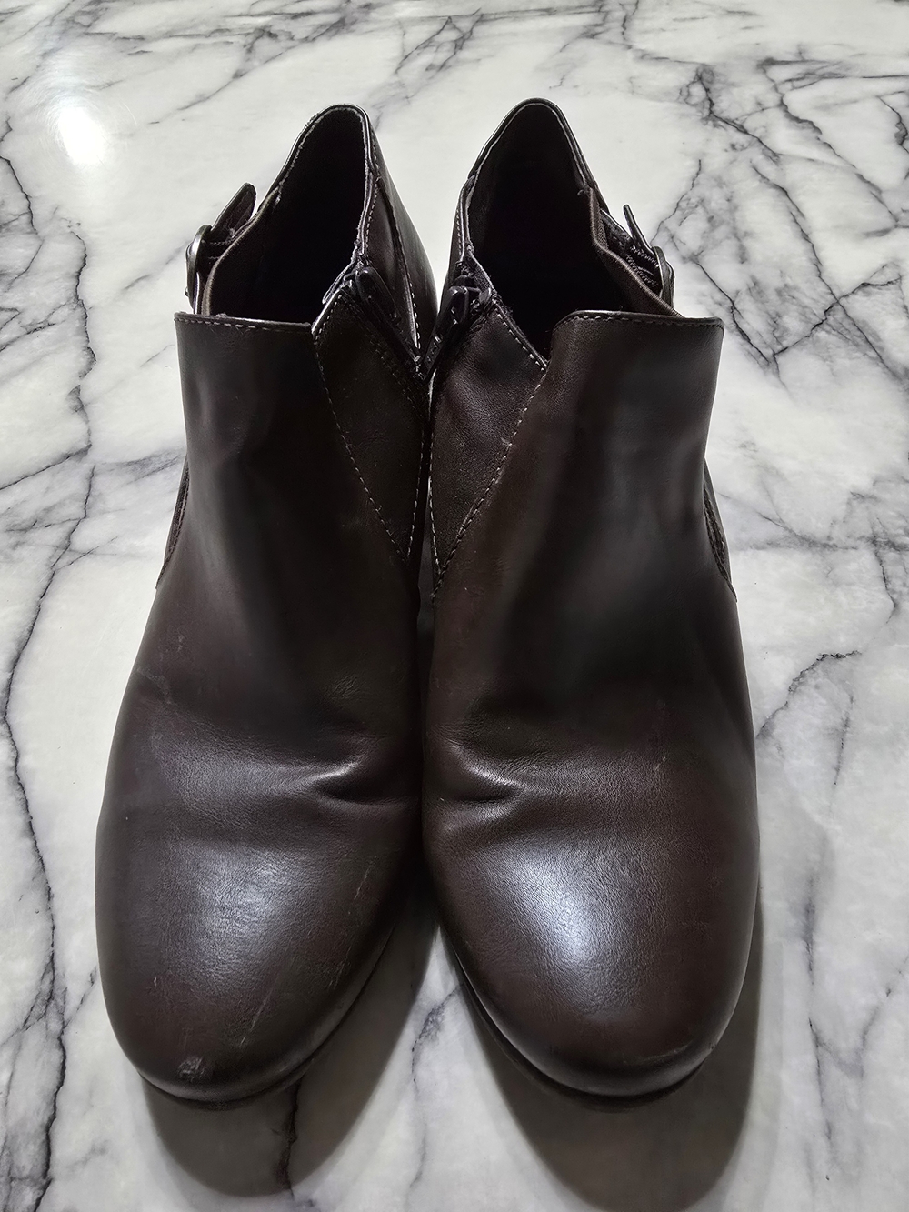 croft & barrow Brown Leather Ankle Booties